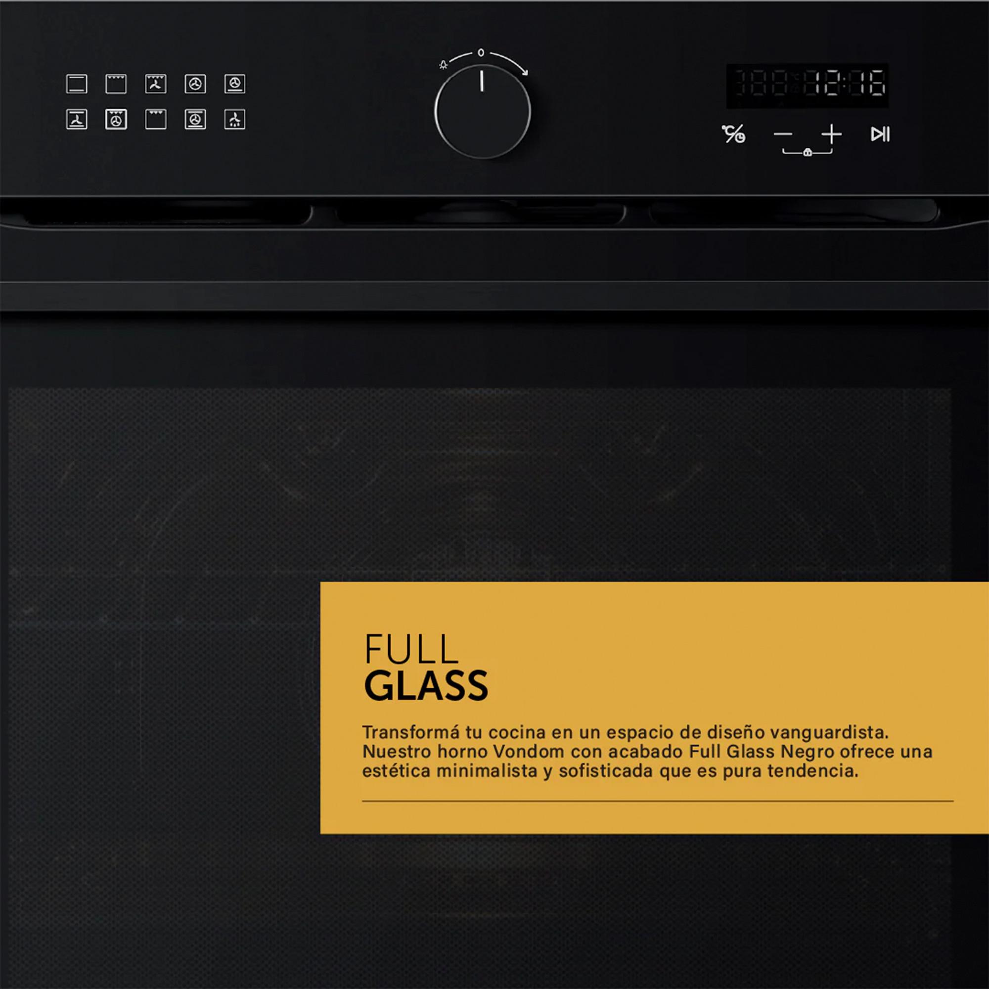 Horno Electrico Vondom Empotrable 60 Cm 73 Litros Negro
